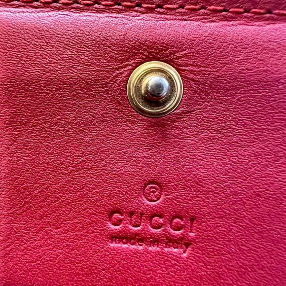 Gucci Women's Leather Queen Margaret Bee Card Case / Wallet - Picture 4 of 13